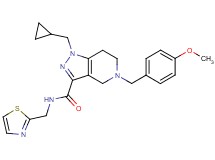 1-(cyclopropylmethyl)-5-(4-methoxybenzyl)-N-(1,3-thiazol-2-ylmethyl)-4,5,6,7-tetrahydro-1H-pyrazolo[4,3-c]pyridine-3-carboxamide