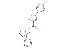 3-(4-hydroxyphenyl)-N-[(1-phenylcyclopentyl)methyl]-1H-pyrazole-5-carboxamide