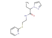 2-(1H-pyrazol-1-yl)-N-[2-(2-pyridinylthio)ethyl]butanamide