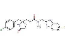 3-[2-(4-chlorobenzyl)-5-oxo-2-pyrrolidinyl]-N-[(6-fluoro-1H-benzimidazol-2-yl)methyl]-N-methylpropanamide