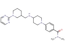 N,N-dimethyl-4-[4-({[1-(2-pyrimidinyl)-3-piperidinyl]methyl}amino)-1-piperidinyl]benzamide