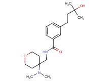 N-{[4-(dimethylamino)tetrahydro-2H-pyran-4-yl]methyl}-3-(3-hydroxy-3-methylbutyl)benzamide