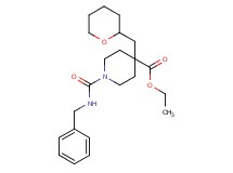 ethyl 1-[(benzylamino)carbonyl]-4-(tetrahydro-2H-pyran-2-ylmethyl)-4-piperidinecarboxylate