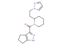 3-({2-[2-(1H-pyrazol-1-yl)ethyl]-1-piperidinyl}carbonyl)-1,4,5,6-tetrahydrocyclopenta[c]pyrazole