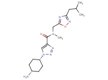 1-(cis-4-aminocyclohexyl)-N-[(3-isobutyl-1,2,4-oxadiazol-5-yl)methyl]-N-methyl-1H-1,2,3-triazole-4-carboxamide