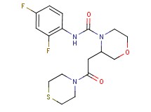 N-(2,4-difluorophenyl)-3-[2-oxo-2-(4-thiomorpholinyl)ethyl]-4-morpholinecarboxamide