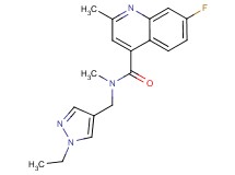 N-[(1-ethyl-1H-pyrazol-4-yl)methyl]-7-fluoro-N,2-dimethyl-4-quinolinecarboxamide
