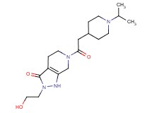 2-(2-hydroxyethyl)-6-[(1-isopropylpiperidin-4-yl)acetyl]-1,2,4,5,6,7-hexahydro-3H-pyrazolo[3,4-c]pyridin-3-one