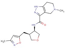 5-methyl-N-{(3R*,4S*)-4-[(3-methylisoxazol-5-yl)methyl]tetrahydrofuran-3-yl}-4,5,6,7-tetrahydro-1H-pyrazolo[4,3-c]pyridine-3-carboxamide