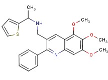 1-(2-thienyl)-N-[(5,6,7-trimethoxy-2-phenyl-3-quinolinyl)methyl]ethanamine