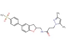 3-(3,5-dimethyl-1H-pyrazol-1-yl)-N-({5-[4-(methylsulfonyl)phenyl]-2,3-dihydro-1-benzofuran-2-yl}methyl)propanamide