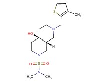 (4aR*,8aR*)-4a-hydroxy-N,N-dimethyl-7-[(3-methyl-2-thienyl)methyl]octahydro-2,7-naphthyridine-2(1H)-sulfonamide