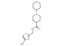 1-cyclohexyl-N-[(4-methyl-1,3-thiazol-2-yl)methyl]-4-piperidinecarboxamide