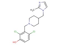 2,4-dichloro-3-({4-[(2-methyl-1H-imidazol-1-yl)methyl]piperidin-1-yl}methyl)phenol