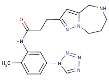 N-[2-methyl-5-(1H-tetrazol-1-yl)phenyl]-3-(5,6,7,8-tetrahydro-4H-pyrazolo[1,5-a][1,4]diazepin-2-yl)propanamide hydrochloride