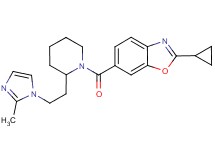 2-cyclopropyl-6-({2-[2-(2-methyl-1H-imidazol-1-yl)ethyl]-1-piperidinyl}carbonyl)-1,3-benzoxazole