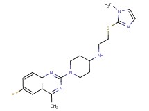 1-(6-fluoro-4-methyl-2-quinazolinyl)-N-{2-[(1-methyl-1H-imidazol-2-yl)thio]ethyl}-4-piperidinamine