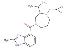 4-{[4-(cyclopropylmethyl)-3-isopropyl-1,4-diazepan-1-yl]carbonyl}-2-methyl-1H-benzimidazole