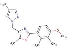 2-(4-methoxy-2,3-dimethylphenyl)-5-methyl-4-[(4-methyl-1H-pyrazol-1-yl)methyl]-1,3-oxazole