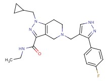 1-(cyclopropylmethyl)-N-ethyl-5-{[3-(4-fluorophenyl)-1H-pyrazol-4-yl]methyl}-4,5,6,7-tetrahydro-1H-pyrazolo[4,3-c]pyridine-3-carboxamide