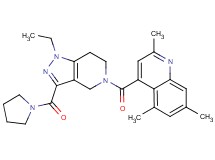 4-{[1-ethyl-3-(1-pyrrolidinylcarbonyl)-1,4,6,7-tetrahydro-5H-pyrazolo[4,3-c]pyridin-5-yl]carbonyl}-2,5,7-trimethylquinoline