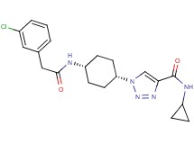 1-(cis-4-{[(3-chlorophenyl)acetyl]amino}cyclohexyl)-N-cyclopropyl-1H-1,2,3-triazole-4-carboxamide