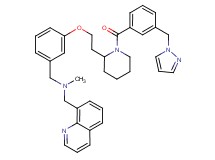 N-methyl-1-[3-(2-{1-[3-(1H-pyrazol-1-ylmethyl)benzoyl]-2-piperidinyl}ethoxy)phenyl]-N-(8-quinolinylmethyl)methanamine