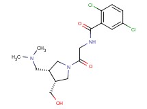 2,5-dichloro-N-{2-[(3R*,4R*)-3-[(dimethylamino)methyl]-4-(hydroxymethyl)pyrrolidin-1-yl]-2-oxoethyl}benzamide