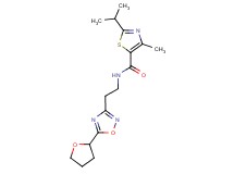 2-isopropyl-4-methyl-N-{2-[5-(tetrahydro-2-furanyl)-1,2,4-oxadiazol-3-yl]ethyl}-1,3-thiazole-5-carboxamide