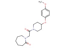 1-{2-[4-(4-methoxyphenoxy)-1-piperidinyl]-2-oxoethyl}-2-azepanone