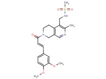 N-({7-[(2E)-3-(3,4-dimethoxyphenyl)-2-propenoyl]-3-methyl-5,6,7,8-tetrahydro-2,7-naphthyridin-4-yl}methyl)methanesulfonamide