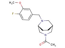 (1R*,5R*)-3-acetyl-6-(4-fluoro-3-methoxybenzyl)-3,6-diazabicyclo[3.2.2]nonane