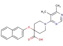 1-(5,6-dimethylpyrimidin-4-yl)-4-(2-naphthyloxy)piperidine-4-carboxylic acid