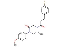 4-[3-(4-fluorophenyl)propanoyl]-1-(4-methoxyphenyl)-5-methyl-2-piperazinone