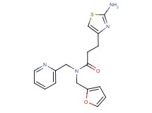 3-(2-amino-1,3-thiazol-4-yl)-N-(2-furylmethyl)-N-(pyridin-2-ylmethyl)propanamide