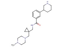 N-({1-[(4-methylpiperazin-1-yl)methyl]cyclopropyl}methyl)-3-piperidin-3-ylbenzamide