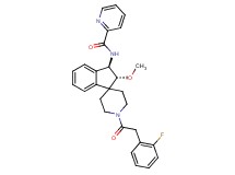 N-{(2R*,3R*)-1'-[(2-fluorophenyl)acetyl]-2-methoxy-2,3-dihydrospiro[indene-1,4'-piperidin]-3-yl}-2-pyridinecarboxamide