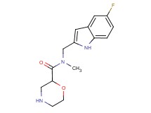 N-[(5-fluoro-1H-indol-2-yl)methyl]-N-methylmorpholine-2-carboxamide