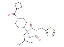 5-[1-(cyclobutylcarbonyl)-4-piperidinyl]-5-isobutyl-3-(2-thienylmethyl)-2,4-imidazolidinedione