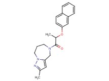 2-methyl-5-[2-(2-naphthyloxy)propanoyl]-5,6,7,8-tetrahydro-4H-pyrazolo[1,5-a][1,4]diazepine