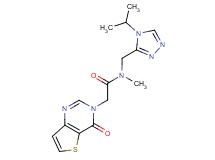 N-[(4-isopropyl-4H-1,2,4-triazol-3-yl)methyl]-N-methyl-2-(4-oxothieno[3,2-d]pyrimidin-3(4H)-yl)acetamide