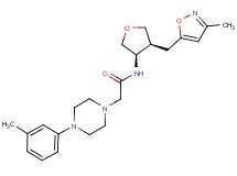 N-{(3R*,4S*)-4-[(3-methylisoxazol-5-yl)methyl]tetrahydrofuran-3-yl}-2-[4-(3-methylphenyl)piperazin-1-yl]acetamide