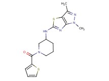 1,3-dimethyl-N-[1-(2-thienylcarbonyl)piperidin-3-yl]-1H-pyrazolo[3,4-d][1,3]thiazol-5-amine