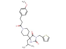 5-isobutyl-5-{1-[3-(4-methoxyphenyl)propanoyl]-4-piperidinyl}-3-(2-thienylmethyl)-2,4-imidazolidinedione
