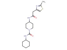 N-cyclohexyl-4-{[(2-methyl-1,3-thiazol-4-yl)acetyl]amino}piperidine-1-carboxamide