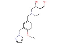 (3S*,4R*)-4-(hydroxymethyl)-1-[4-methoxy-3-(1H-pyrazol-1-ylmethyl)benzyl]-3-piperidinol