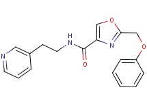 2-(phenoxymethyl)-N-[2-(3-pyridinyl)ethyl]-1,3-oxazole-4-carboxamide