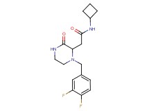 N-cyclobutyl-2-[1-(3,4-difluorobenzyl)-3-oxo-2-piperazinyl]acetamide