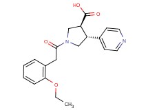 (3S*,4R*)-1-[(2-ethoxyphenyl)acetyl]-4-pyridin-4-ylpyrrolidine-3-carboxylic acid