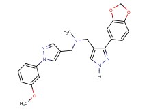 1-[3-(1,3-benzodioxol-5-yl)-1H-pyrazol-4-yl]-N-{[1-(3-methoxyphenyl)-1H-pyrazol-4-yl]methyl}-N-methylmethanamine